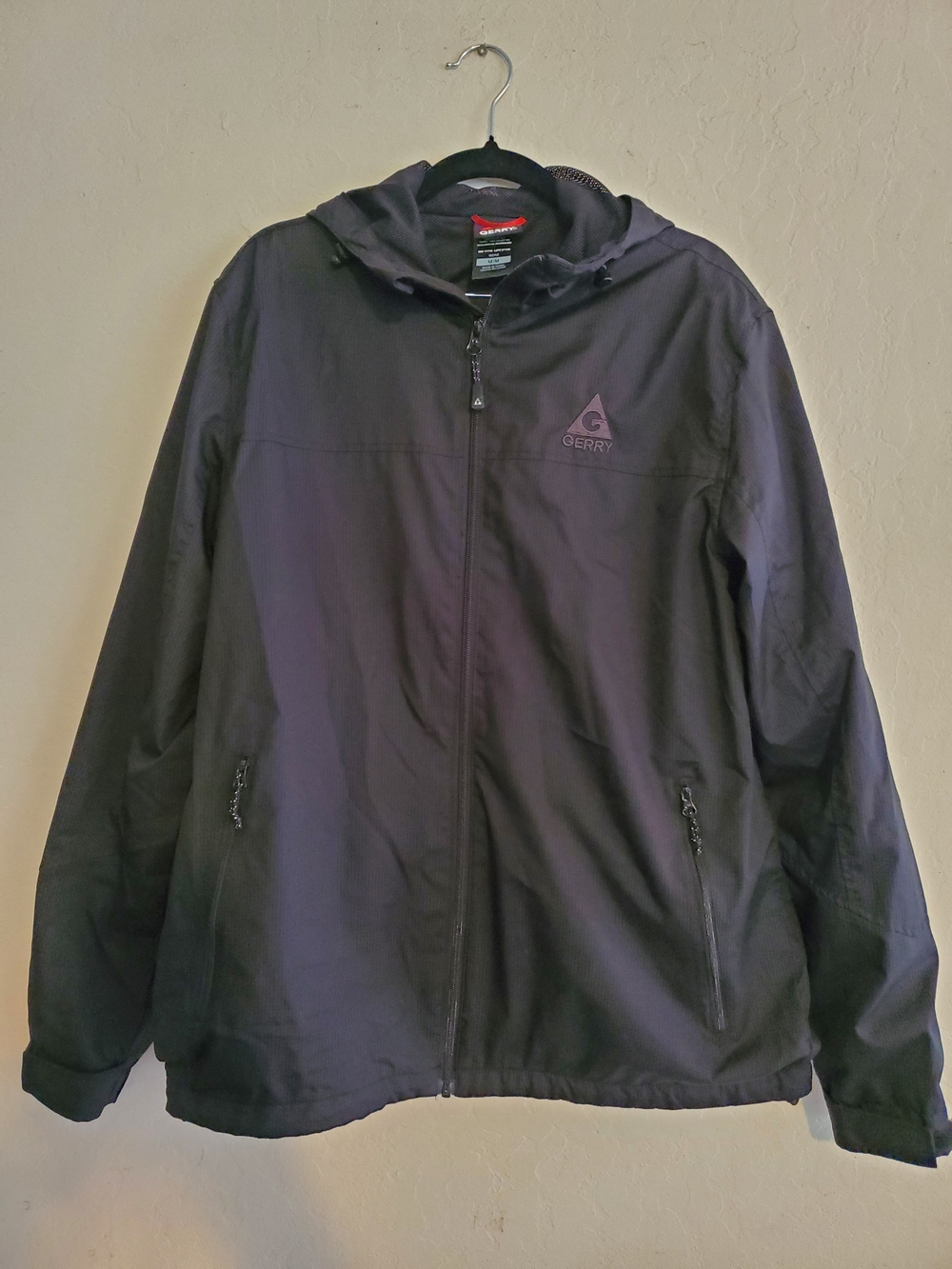 Gerry Men's Black Hooded Mens Windbreaker Jacket